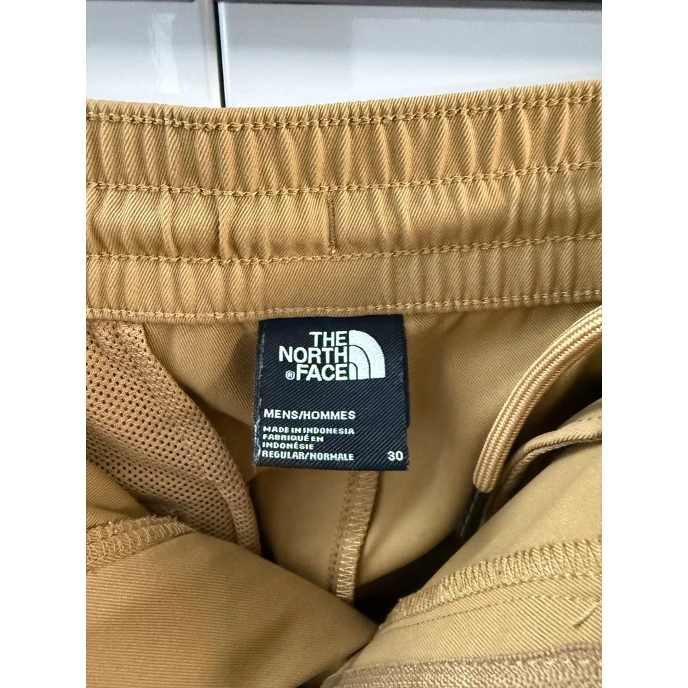 The North Face Mens Tan Brown Elastic Waist Outdoor Hiking Pants Size 30